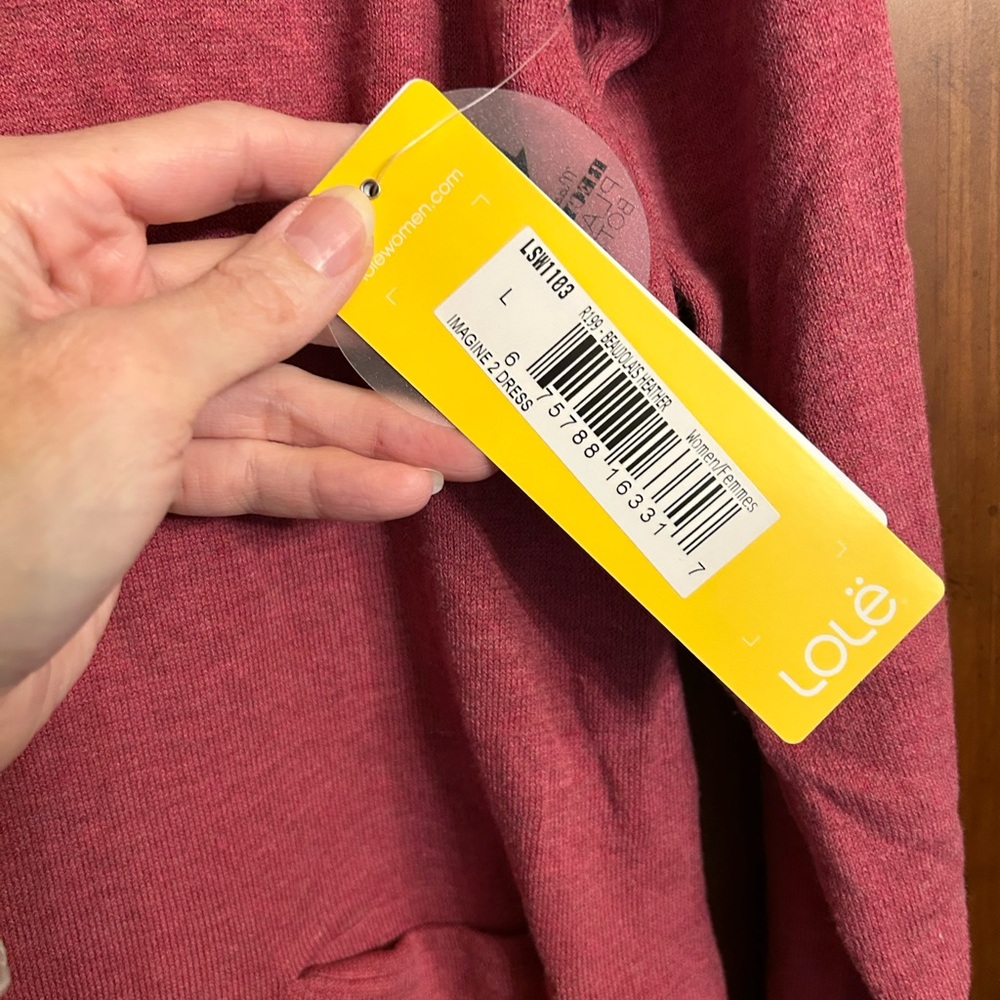NWT LOLË . Imagine 2 Sweater Dress Size Large - Picture 5 of 9